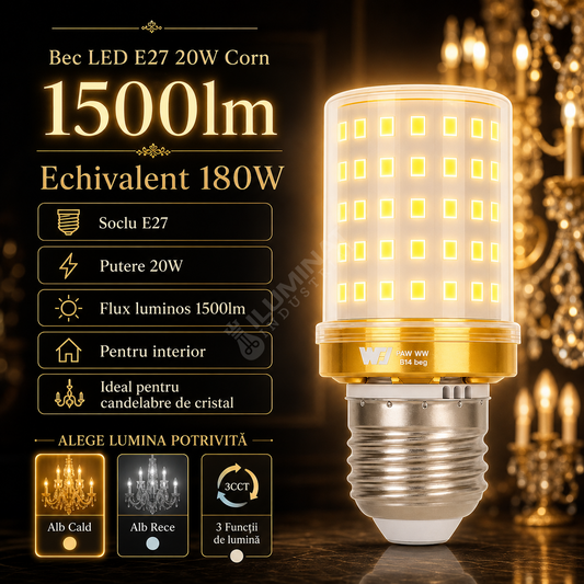 Bec LED E27 20W Corn Echivalent 180W