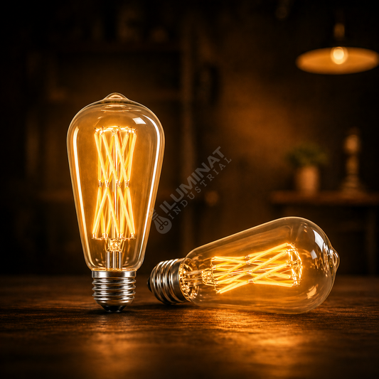 Bec LED E27 Vintage ST64 12W Fumuriu