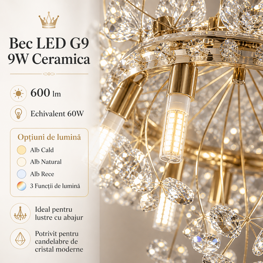 Bec LED G9 9W Ceramica Echivalent 60W