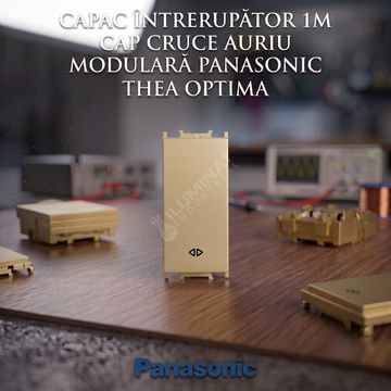 Capac Intrerupator 1M Cap Cruce Auriu Modular Panasonic Thea Optima
