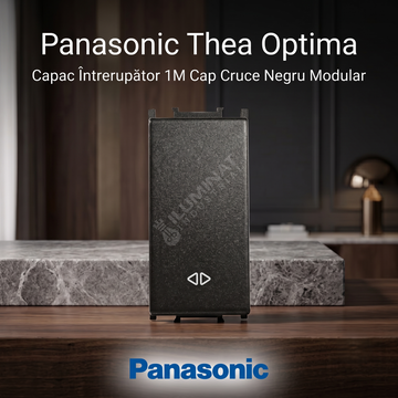 Capac Intrerupator 1M Cap Cruce Negru Modular Panasonic Thea Optima