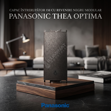 Capac Intrerupator 1M cu Revenire Negru Modular Panasonic Thea Optima