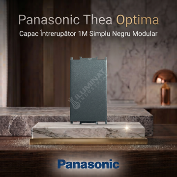 Capac Intrerupator 1M Simplu Negru Modular Panasonic Thea Optima