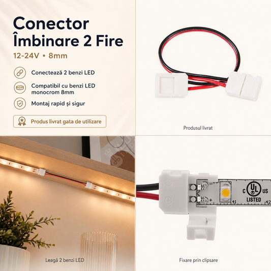 Conector Imbinare 2 Fire 12-24V 8mm