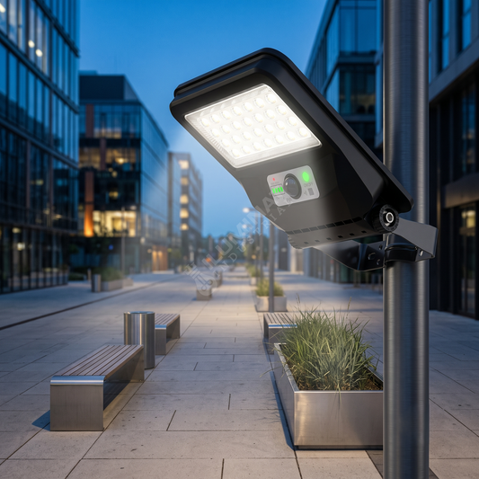 Lampa LED Iluminat Stradal cu Senzor 40W CCT 600lm Telecomanda Premium