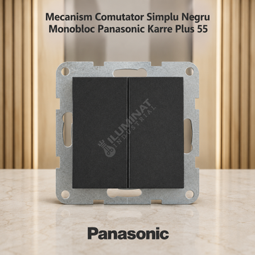 Mecanism Comutator Simplu Negru Monobloc Panasonic Karre Plus 55