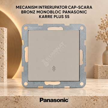 Mecanism Intrerupator Cap-Scara Bronz Monobloc Panasonic Karre Plus 55