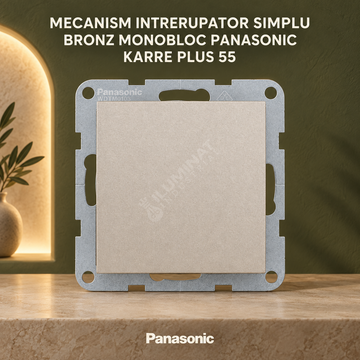 Mecanism Intrerupator Simplu Bronz Monobloc Panasonic Karre Plus 55