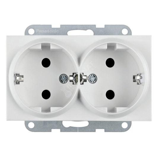 Mecanism Priza Schuko Dubla Seashell Monobloc Panasonic Karre Plus 55