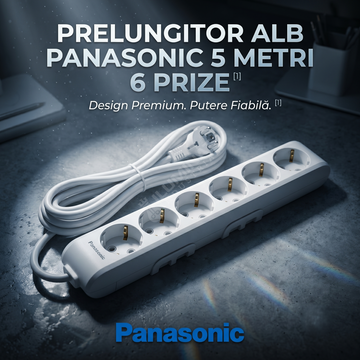 Prelungitor Alb Panasonic 5 Metri 6 Prize