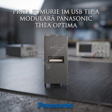Priza Fumurie 1M USB TIP A Modulara Panasonic Thea Optima