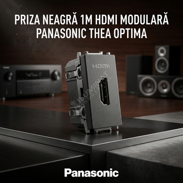 Priza Neagra 1M HDMI Modulara Panasonic Thea Optima
