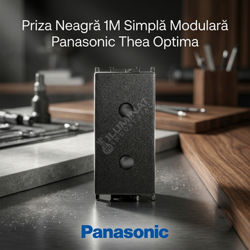 Priza Neagra 1M Simpla Modulara Panasonic Thea Optima
