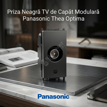 Priza Neagra TV de Capat Modulara Panasonic Thea Optima
