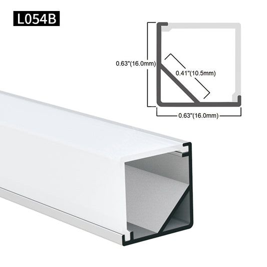 Profil Aluminiu Aplicat Square Tip L - Colt 90 Grade 2 Metri