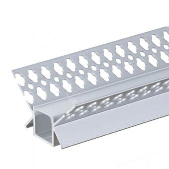 Profil LED Aluminiu 2 Metri Incastrat Sub Tencuiala de Colt Interior LED Strips