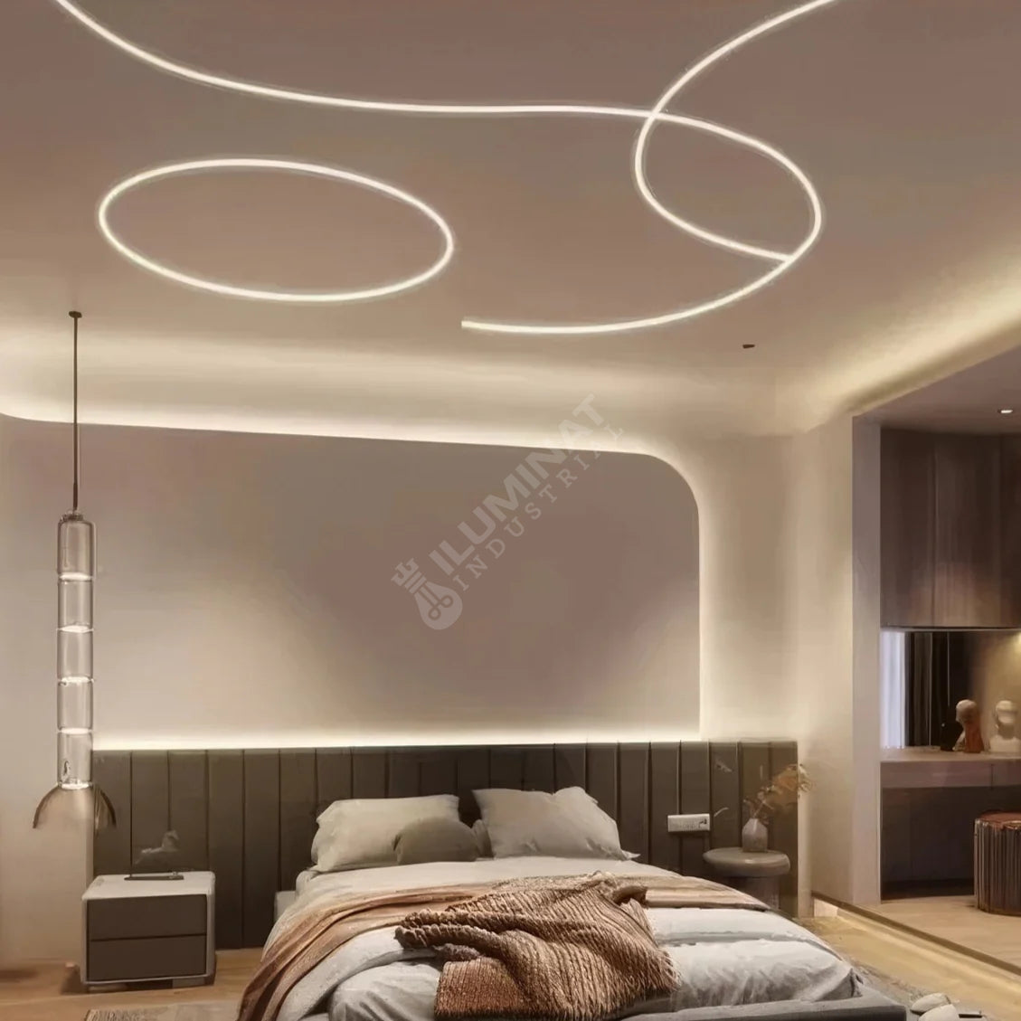Profil LED Flexibil 2 Metri Incastrat sub Tencuiala LED Strips