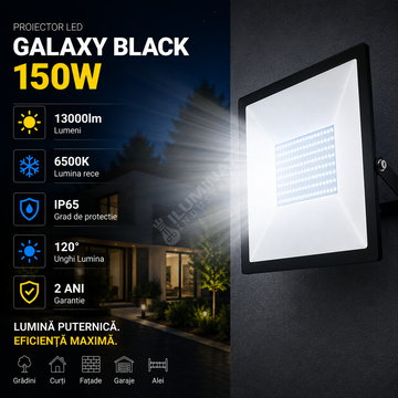 Proiector LED 150W Galaxy Black IP65 13000lm