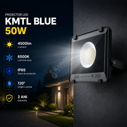 Proiector LED 50W KMTL Blue IP65 4500lm 6500K