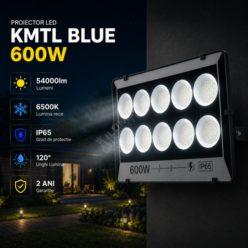 Proiector LED 600W KMTL Blue IP65 54000lm 6500K