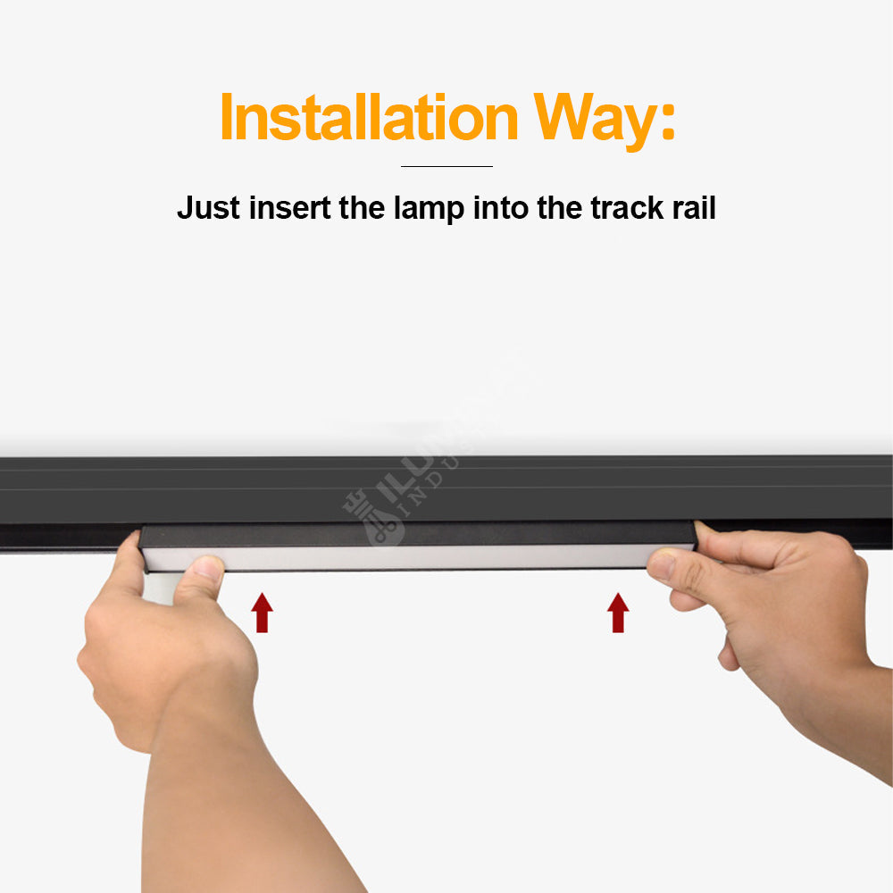 Spot Led 10W 30Cm Magnetic Smart Cct Negru Liniar Mat Telecomanda Track Light