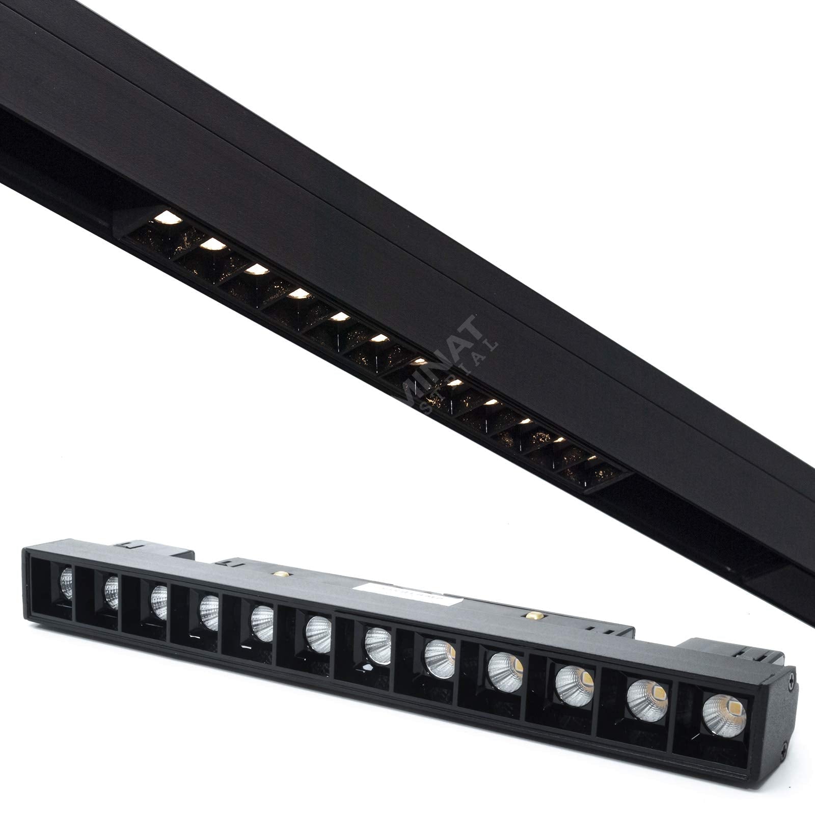 Spot Led 12W Magnetic Negru Liniar Track Light