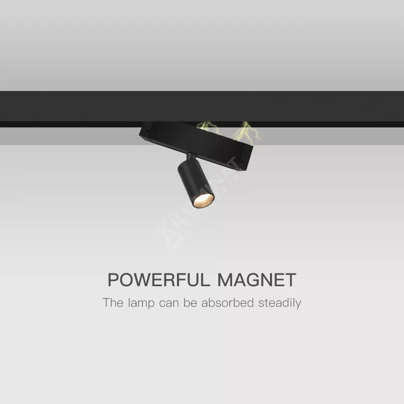 Spot Led 7W Magnetic Negru Cilindru Track Light