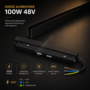 Sursa Alimentare 100W 48V Sina Magnetica