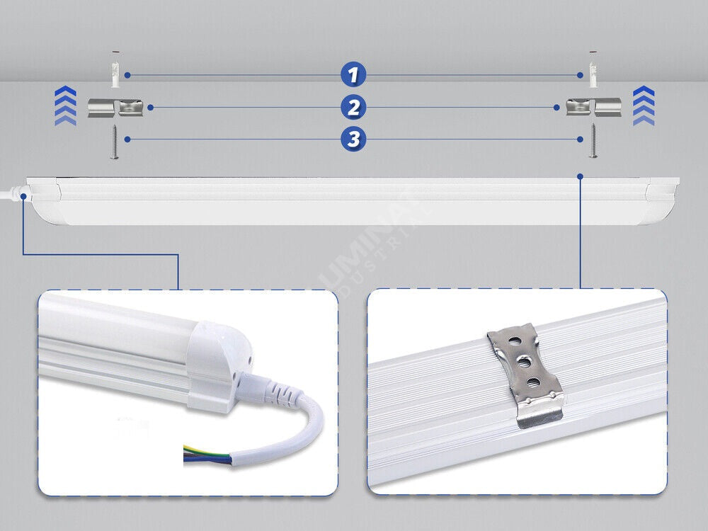 Tub Led T8 Transparent Suport Inclus 60Cm 8W Interconectabil
