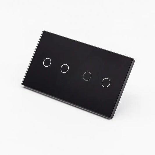 Intrerupator dublu + dublu cu touch din sticla