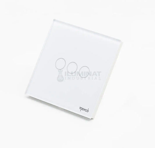 Intrerupator triplu wireless cu touch din sticla