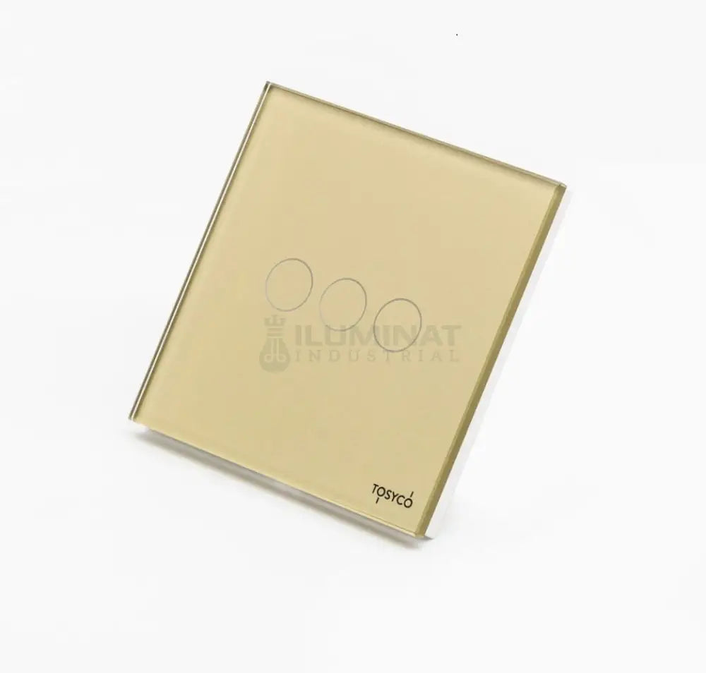 Intrerupator Triplu Wireless Cu Touch Din Sticla
