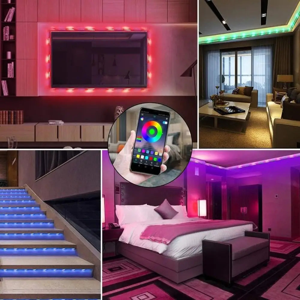 Kit Banda Led Rgb 12V Ip65 Smart 3 Metri Usb Tv Telecomanda Rf Strips