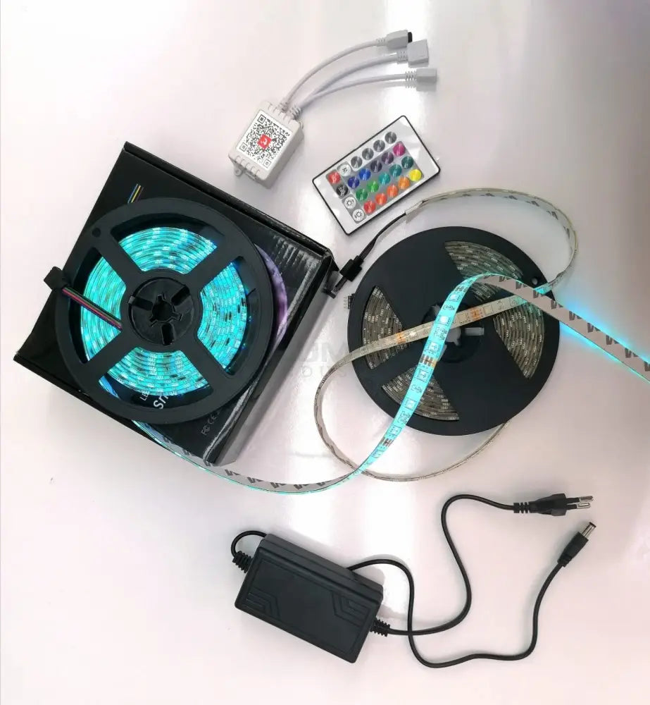 Kit Banda Led Rgb 12V Smart Ip65 5 Metri Alexa & Google Assistant Strips