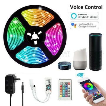 Kit Banda Led Rgb 12V Smart Ip65 5 Metri Alexa & Google Assistant Strips