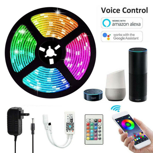 Kit Banda LED RGB 12V SMART IP65 5 Metri ALEXA & GOOGLE ASSISTANT