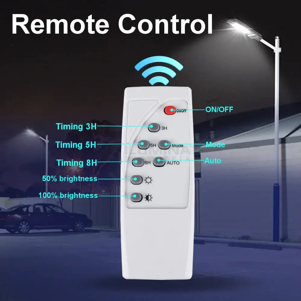 Lampa Led 100W Solara Slim Senzor Miscare + Telecomanda Street Light