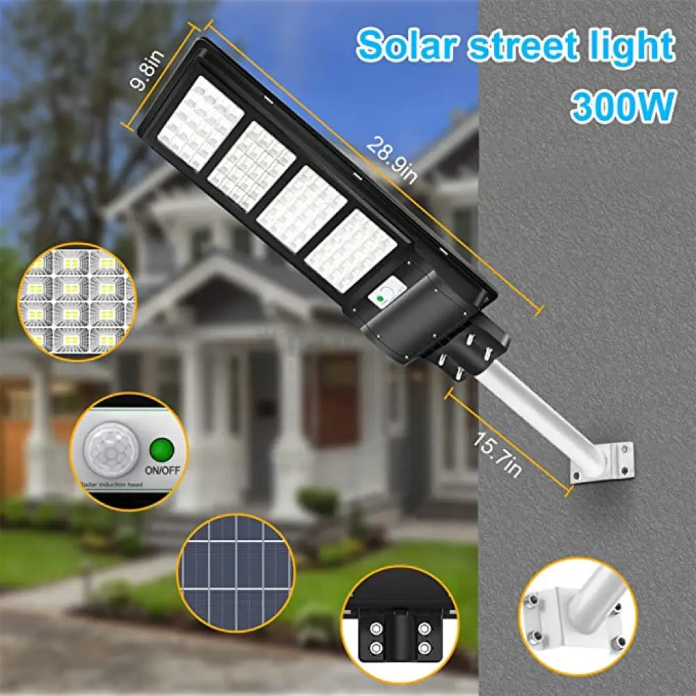 Lampa Led 120W Solara Slim Senzor Miscare + Telecomanda Street Light