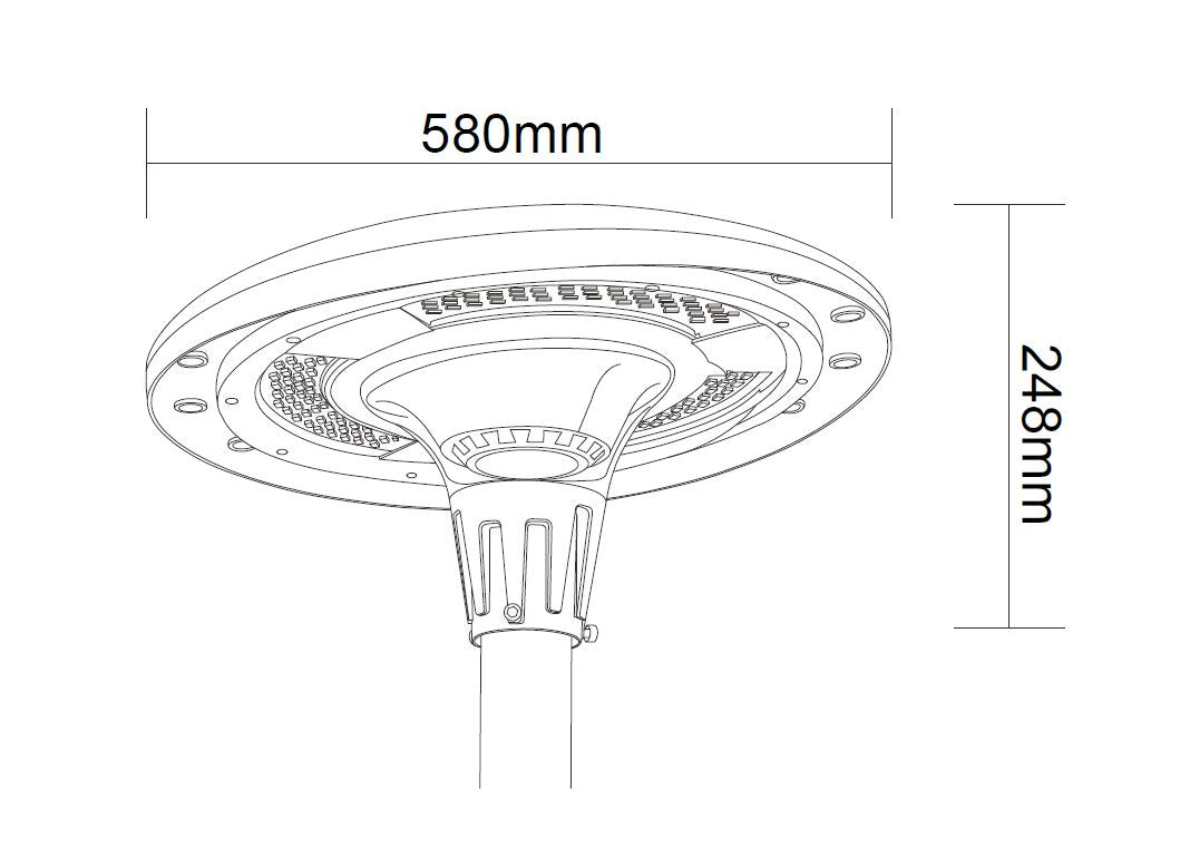 Lampa Led Solara Ufo 2200Lumeni Smart Cu Telecomanda Rgbwcct Street Light