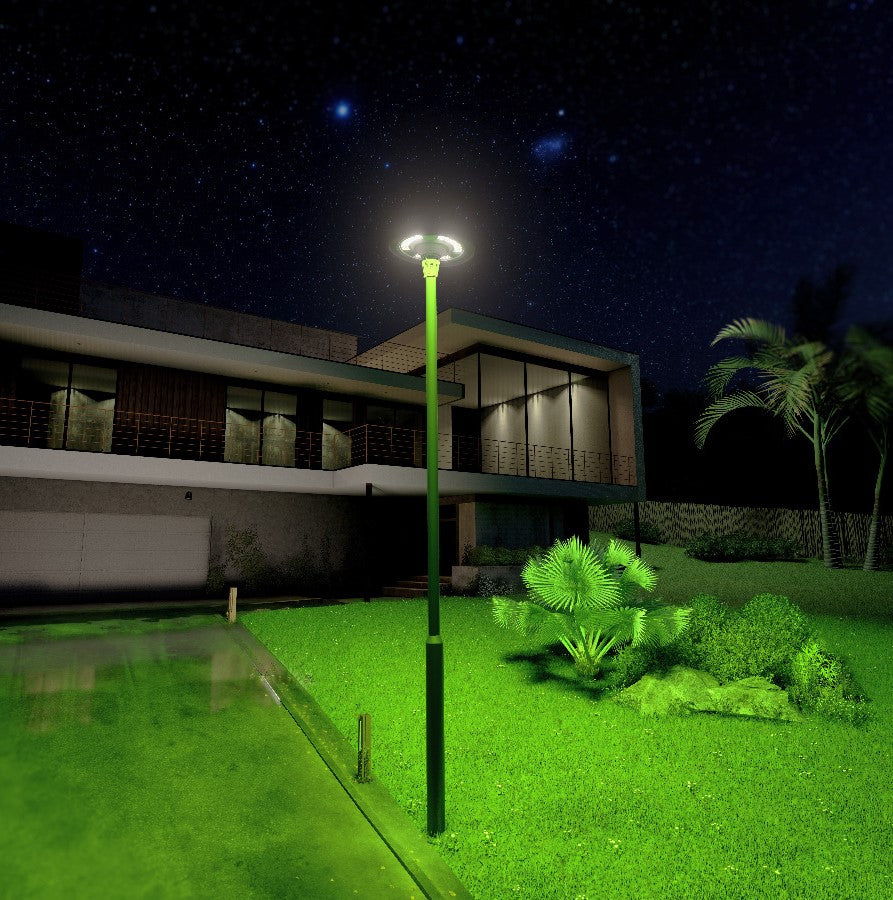 Lampa Led Solara Ufo 2200Lumeni Smart Cu Telecomanda Rgbwcct Street Light