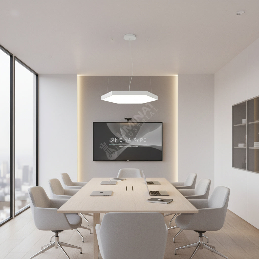 Lustra LED HexaGlow Alb Mat 210W CCT