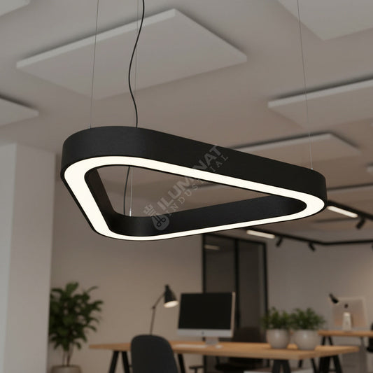 Lustra LED Office TriLine Black 126W CCT