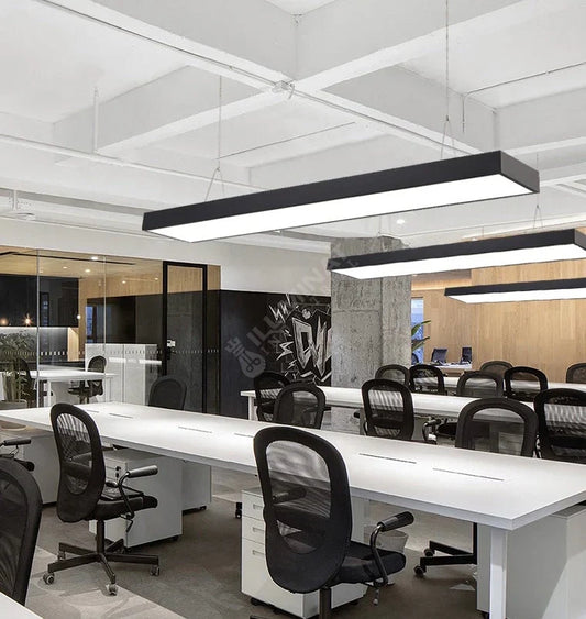 Panou LED 72W 117.5 x 28cm Negru Aplicat/Suspendat Echivalent 400W