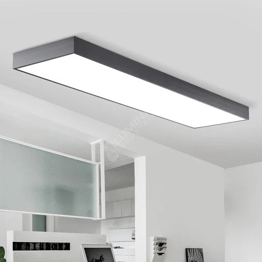 Panou LED 72W 117.5 x 28cm Negru Aplicat/Suspendat Echivalent 400W