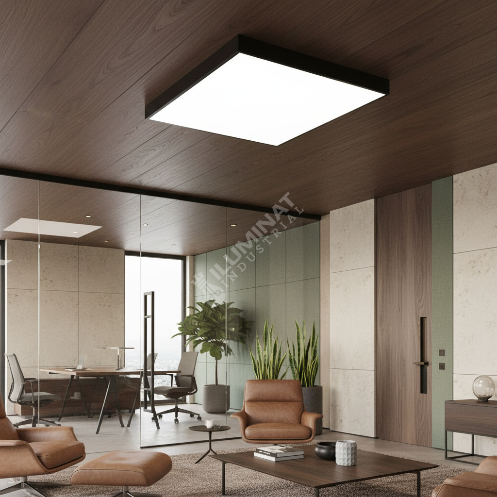Panou LED BRILLOX 45W 60CM Negru Aplicat Echivalent 300W