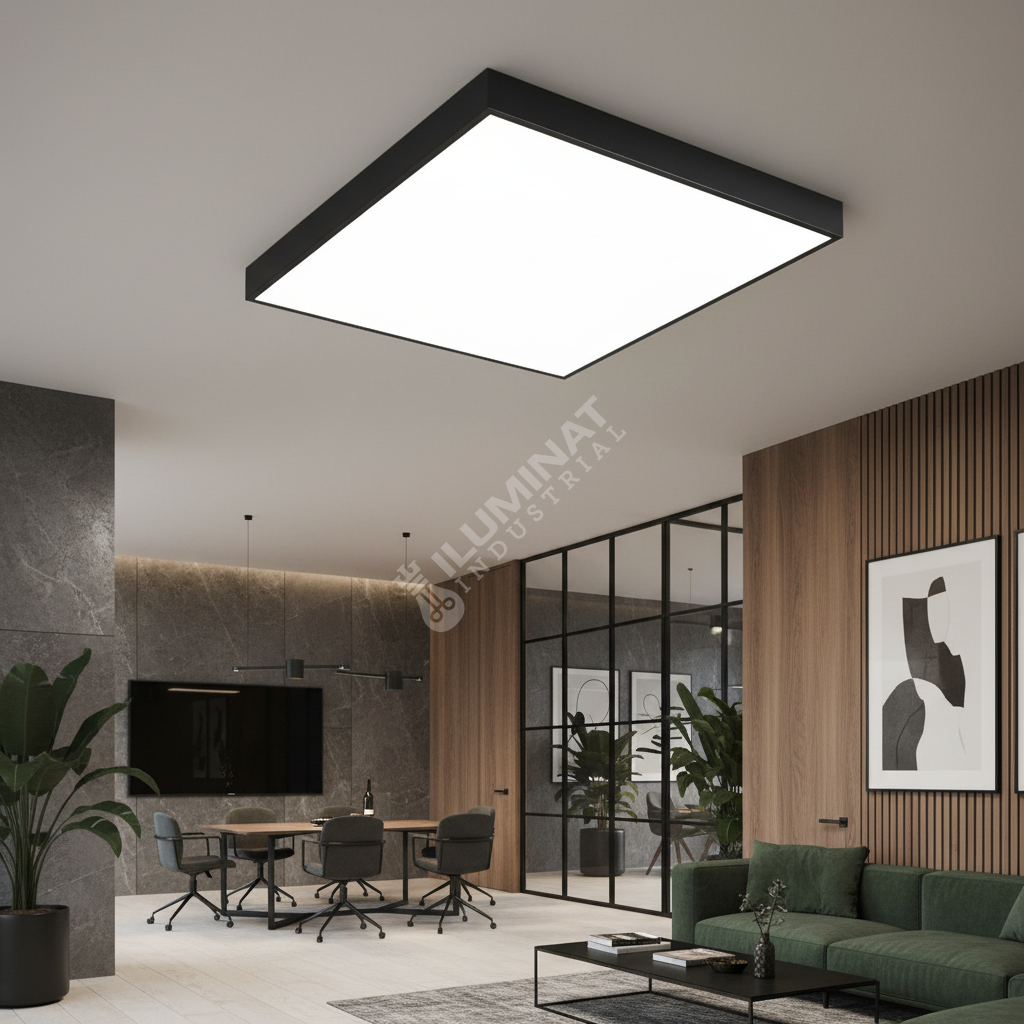 Panou LED BRILLOX 45W 60CM Negru Aplicat Echivalent 300W