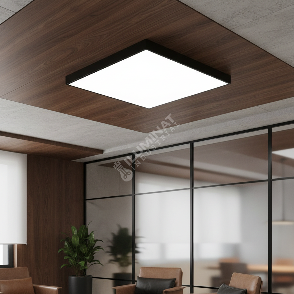 Panou LED BRILLOX 45W 60CM Negru Aplicat Echivalent 300W