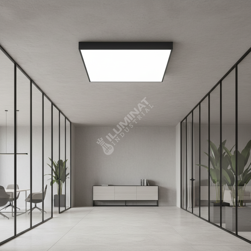 Panou LED BRILLOX 45W 60CM Negru Aplicat Echivalent 300W