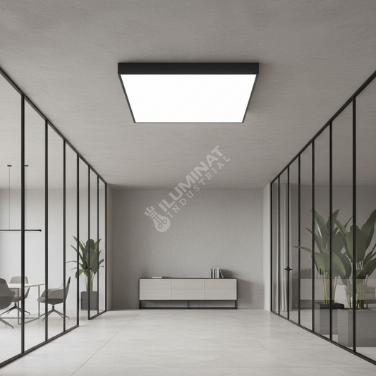 Panou LED BRILLOX 45W 60CM Negru Aplicat Echivalent 300W