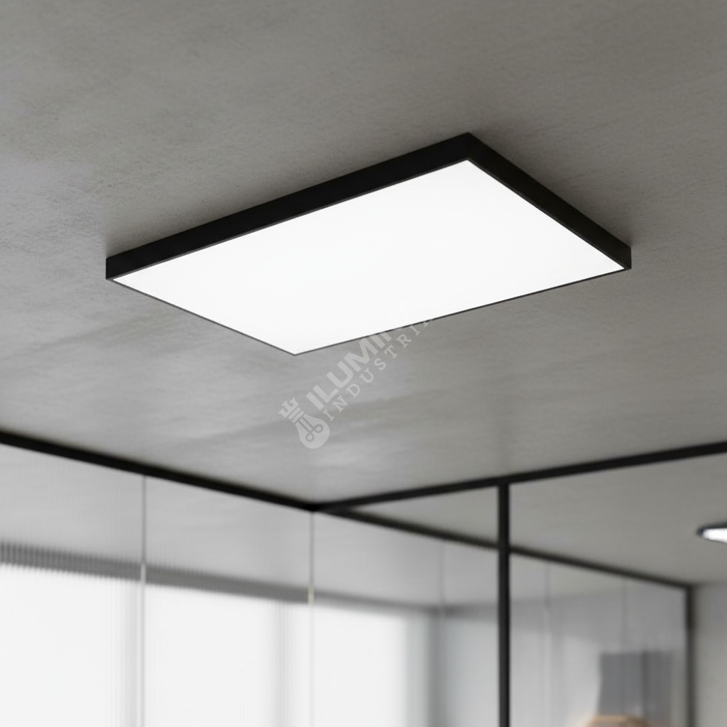 Panou LED BRILLOX 90W 120x60CM Negru Aplicat Echivalent 600W